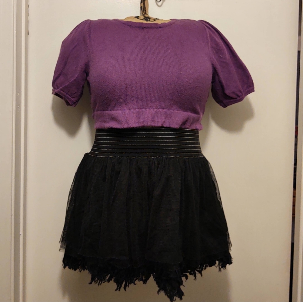Forever 21 Twist Purple Crop Top (Top Only)